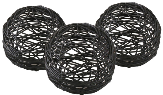 Black Sphere Ball Set for Modern Home Decor