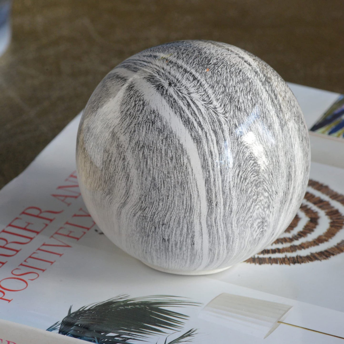 Gray Decorative Balls Orbs Set Decor