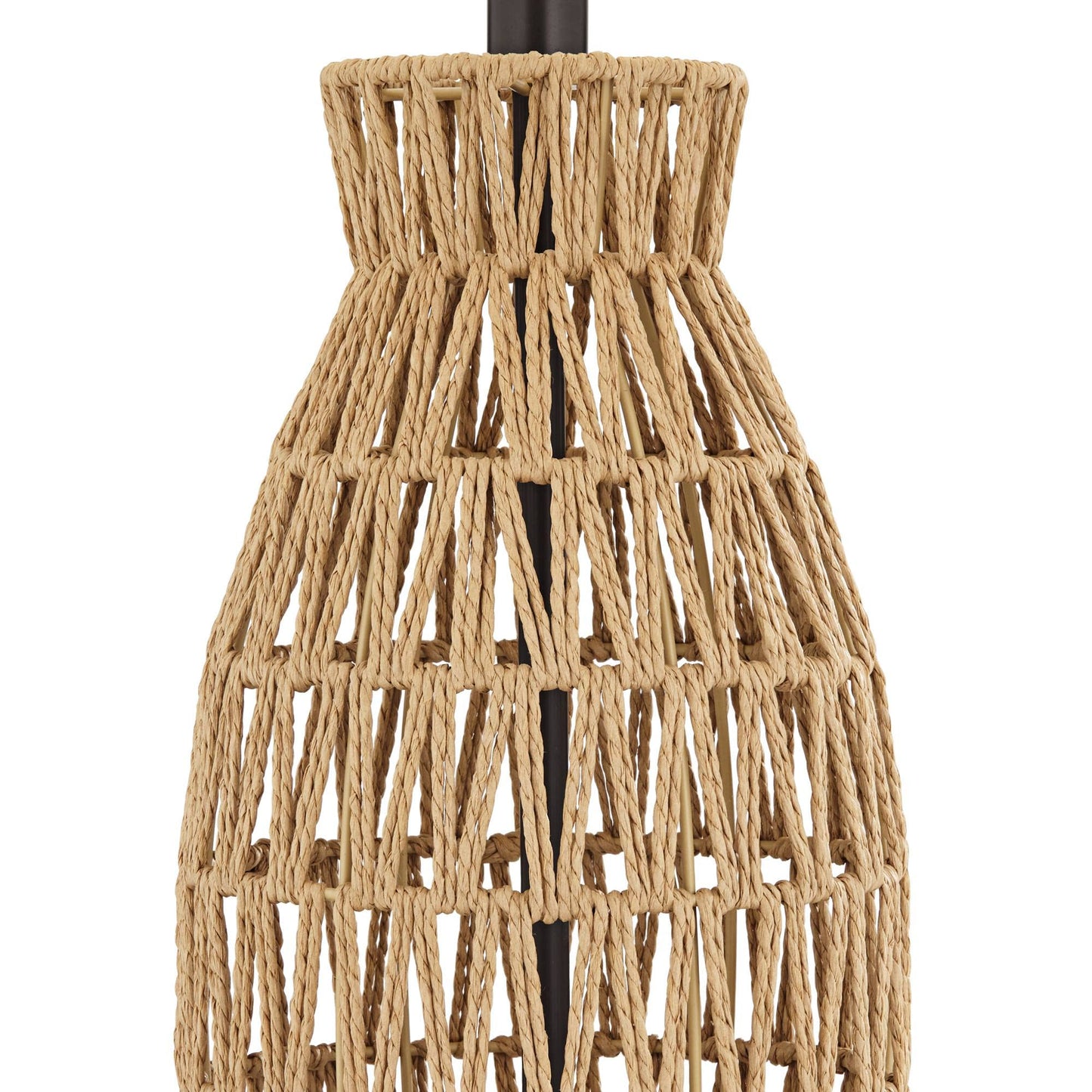 Brown - Oatmeal Wicker, Modern Table Lamps 27" Tall Set of 2
