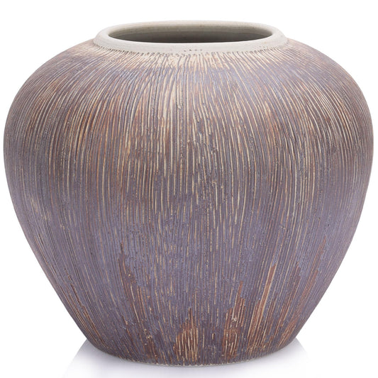 Brown Rustic Terracotta Centerpiece, Tabletop Vase