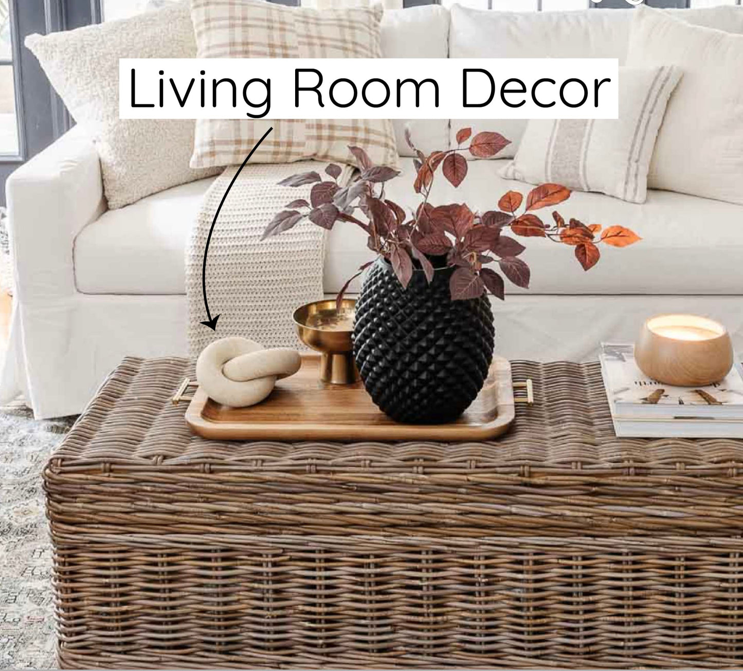 Beige Knot Link Decor Chain Link Wood