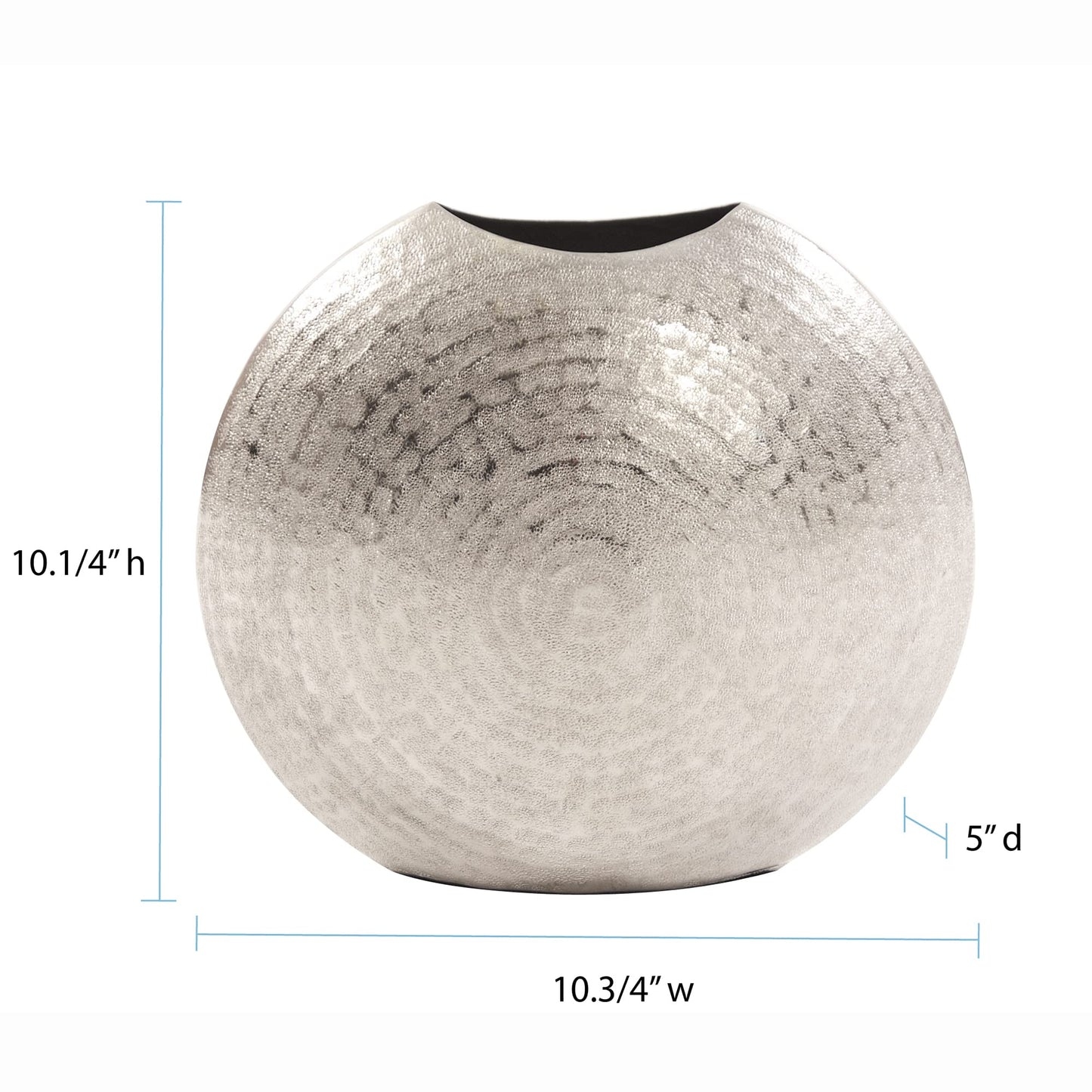 Silver Round Frosted Accent Vase