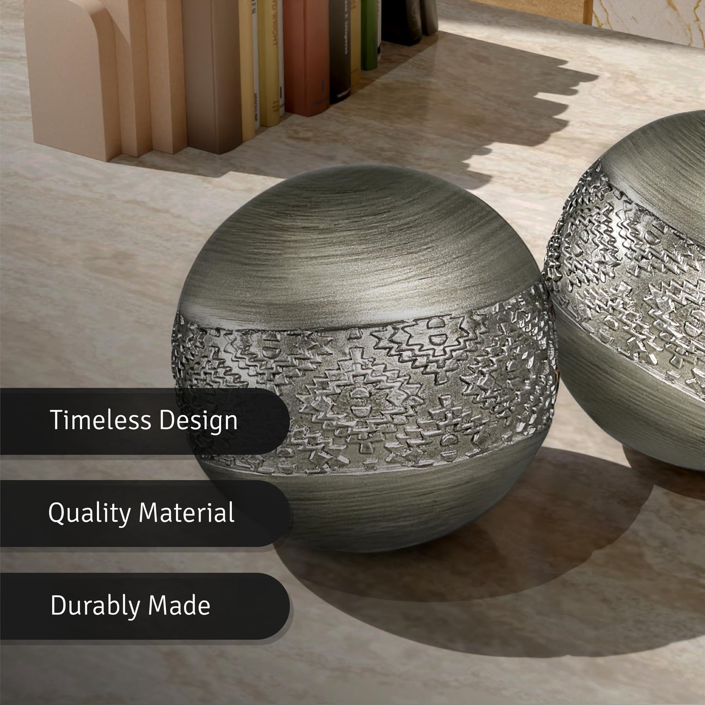 Silver Decorative Ball Set, Bowl Fillers