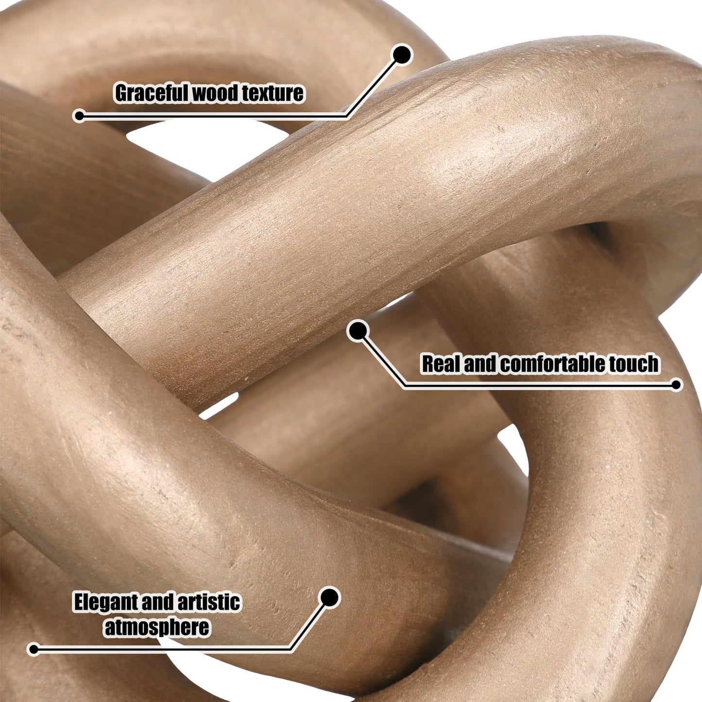 Champagne 3 Link Knot Home Décor