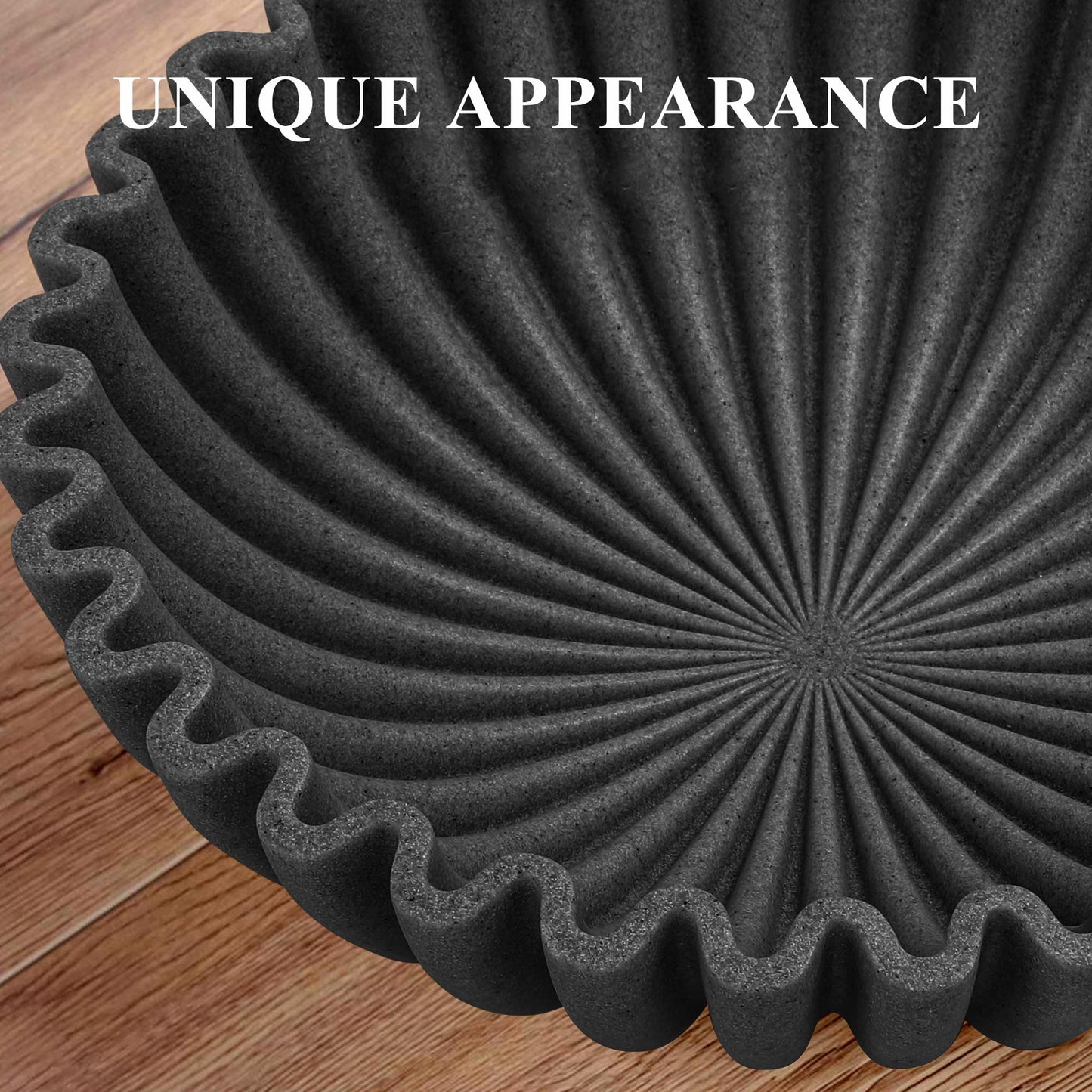 Black Modern Home Decor Bowl, Stone