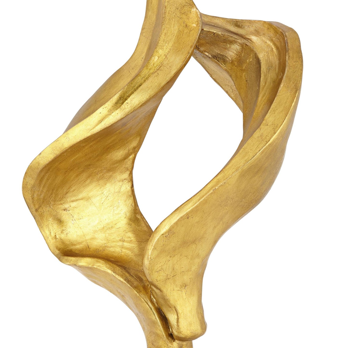 Gold Table Lamp 31" Tall, Sculptural Modern Luxury