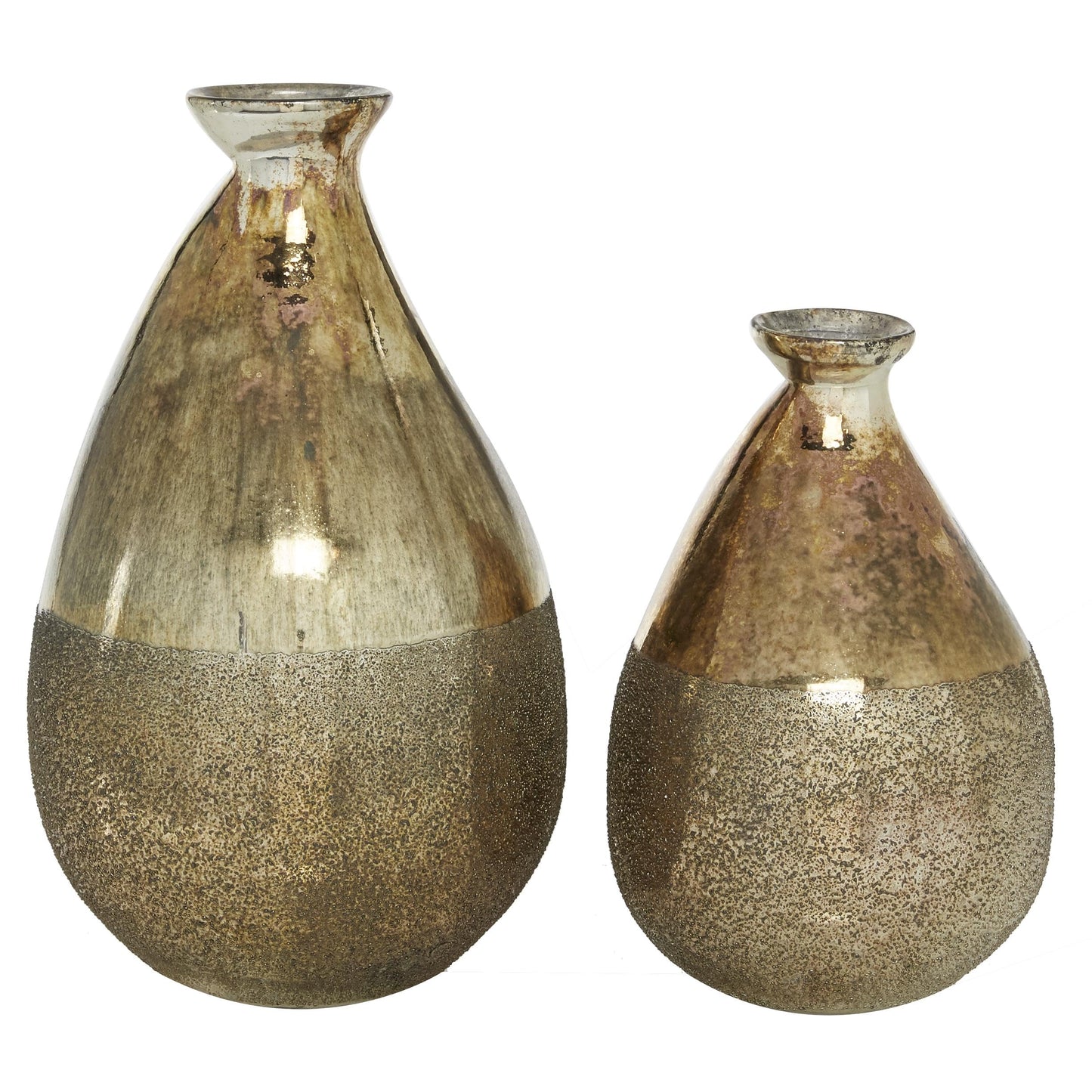 Gold Multicolored Glass Decor Vase Set
