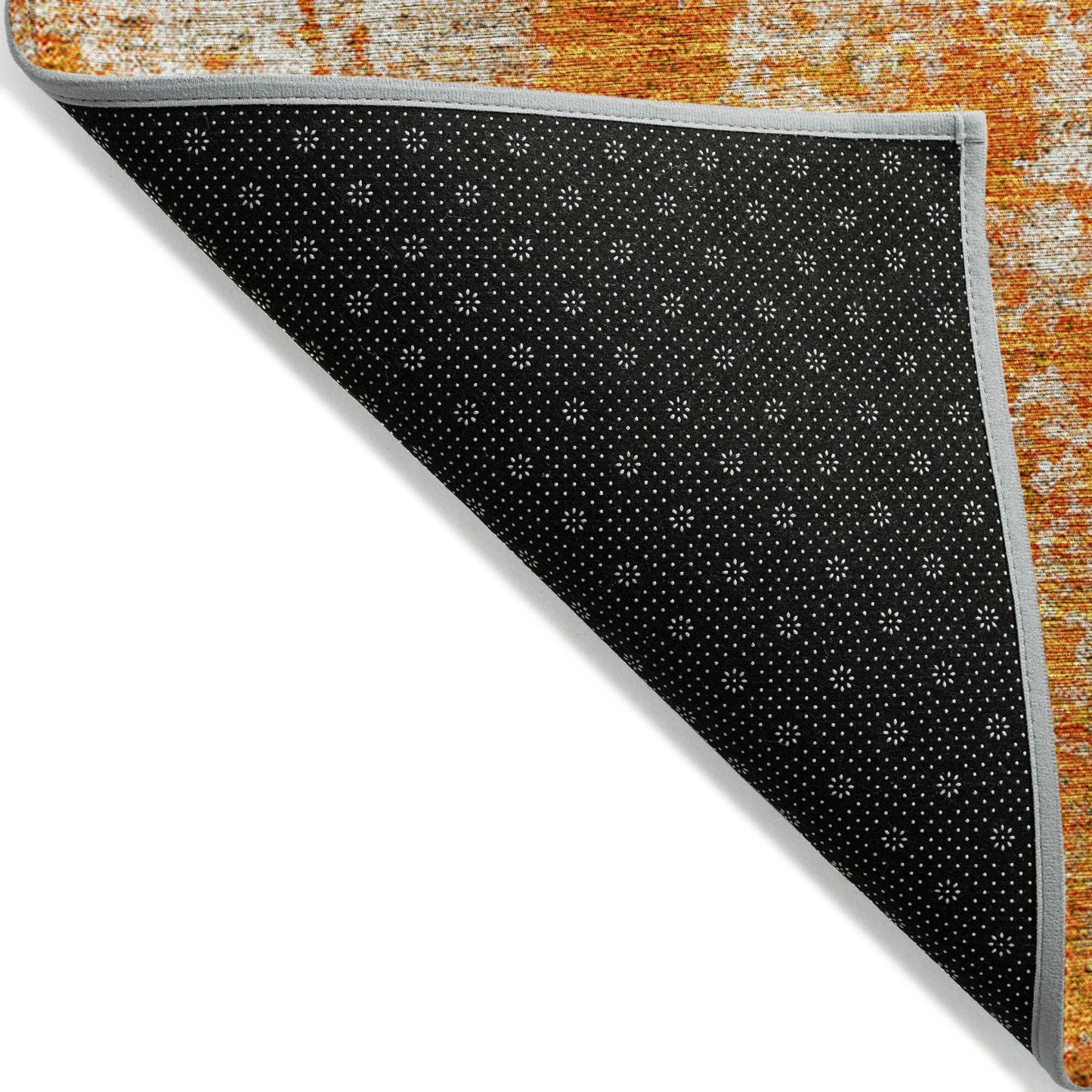 Orange Abstract Area Rug 8' x 10' Indoor/Outdoor