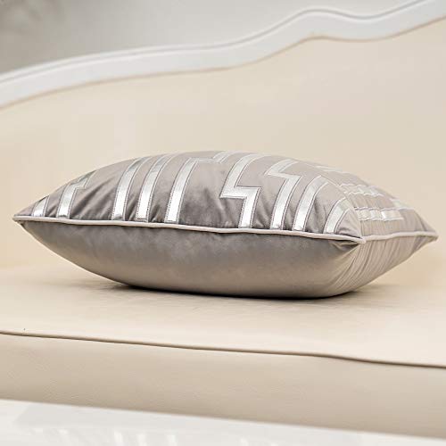 Gray Throw Pillow Cover, Striped Luxury Decor