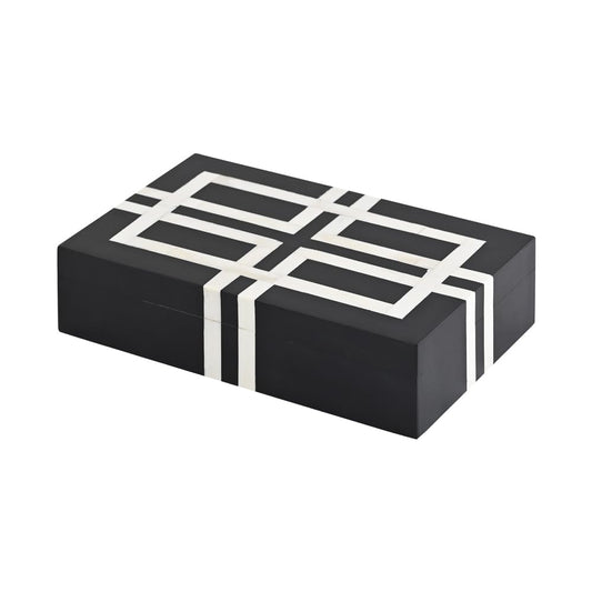 Black and White Geometric Box for Decor