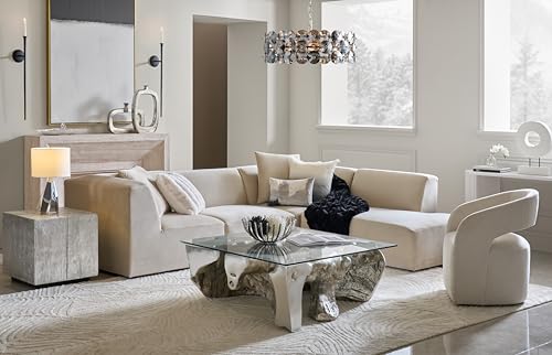 Silver Rectangular Bowl, Contemporary Accent Decor