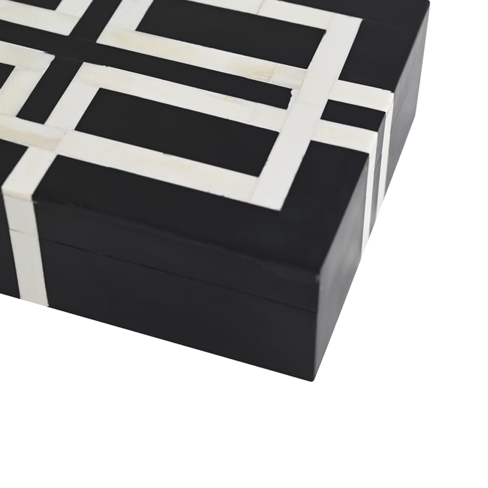 Black and White Geometric Box for Decor