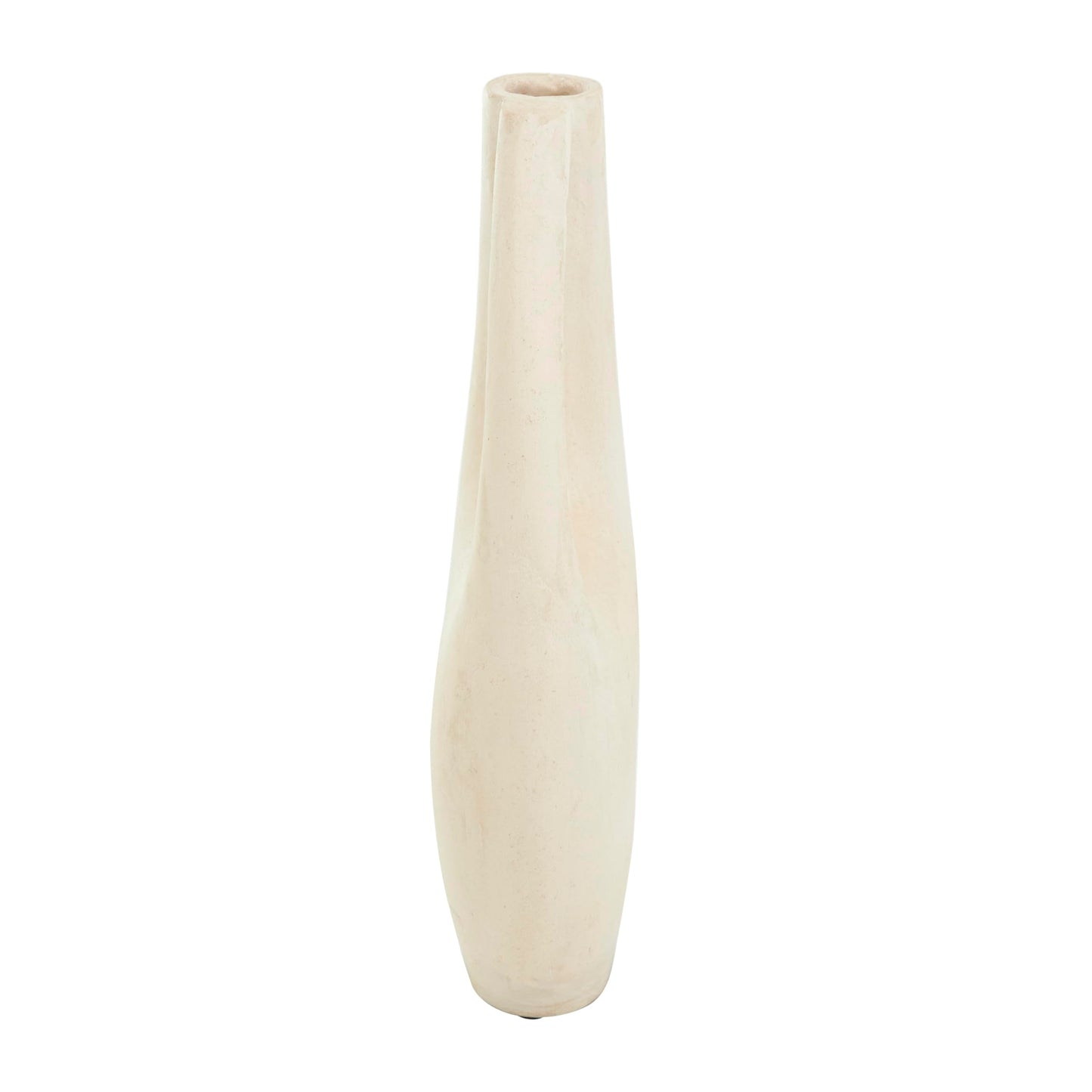 Beige Decorative Vase, Abstract Curved Centerpiece