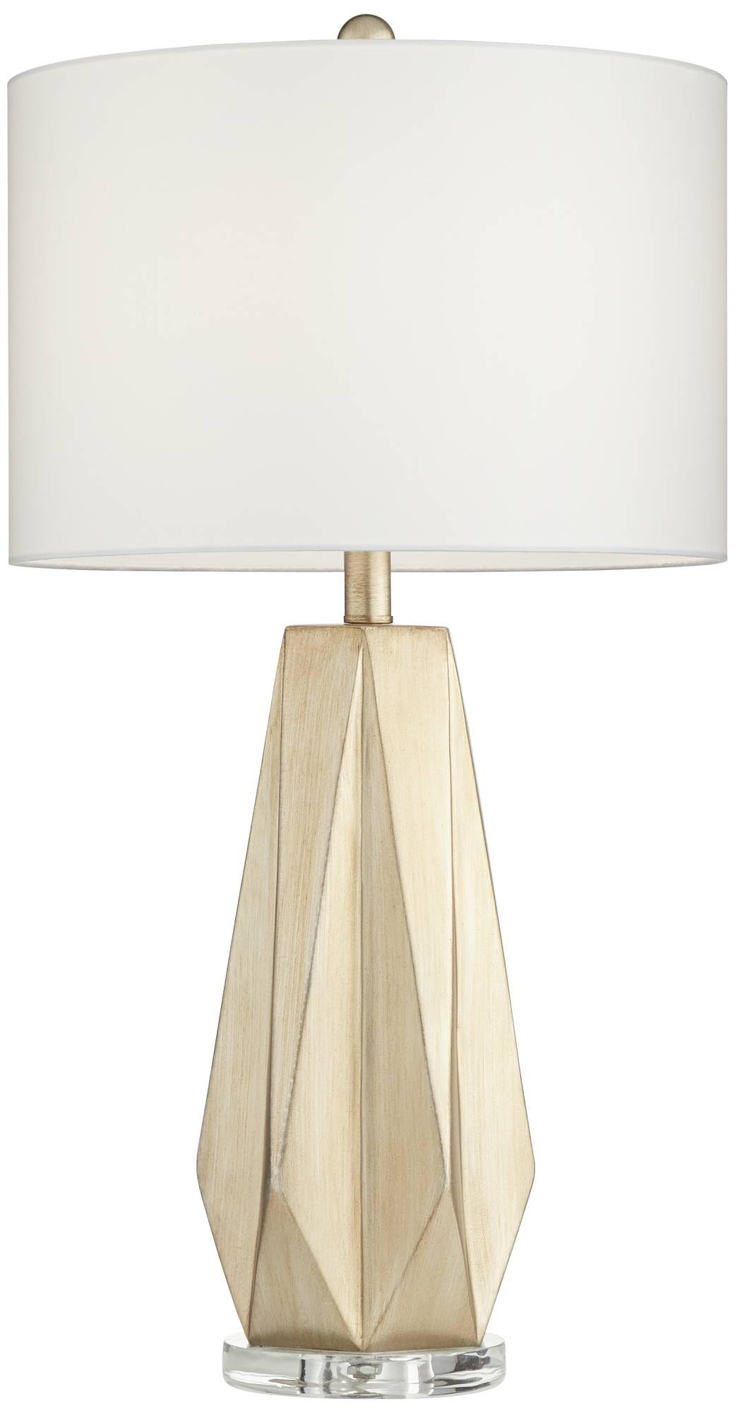 Champagne - Gold Geometric Cut,  Table Lamp 28" Tall