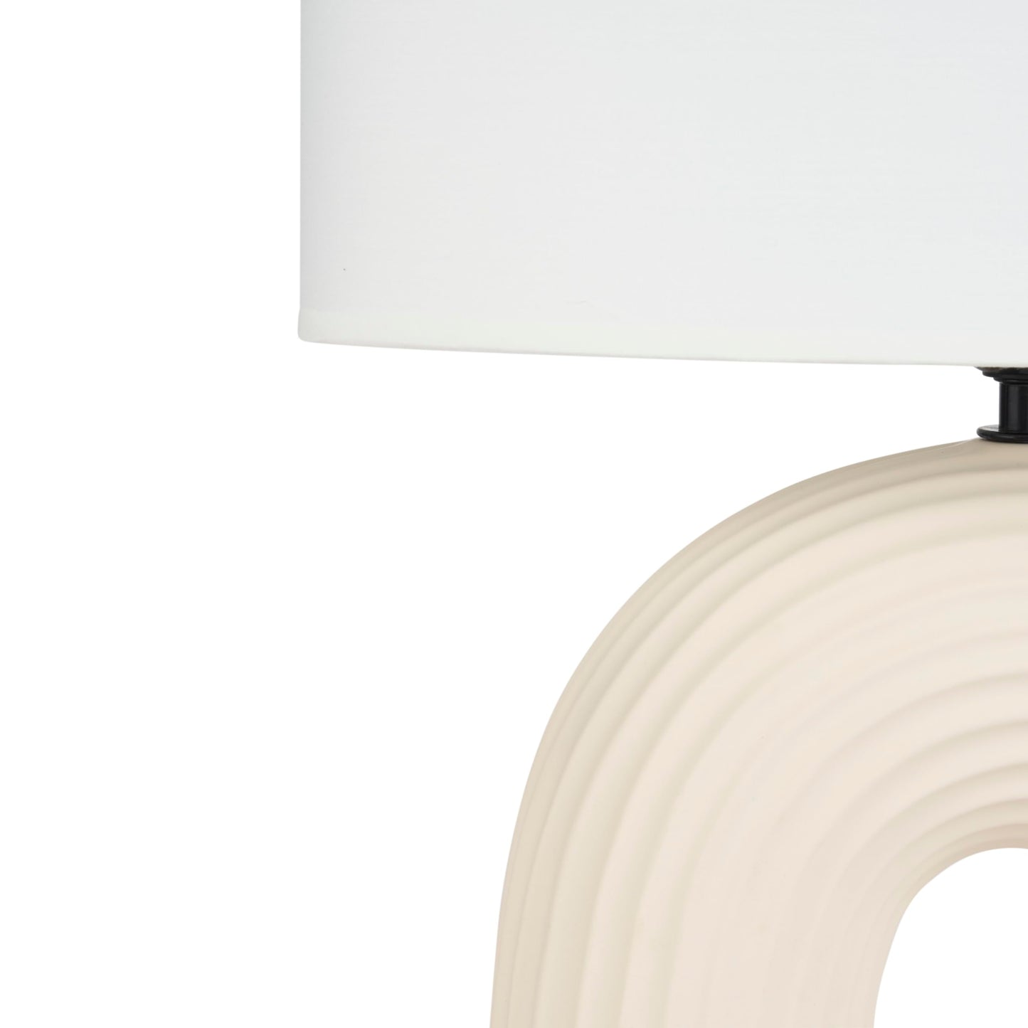 Off White Textured,  21" Arch Table Lamp