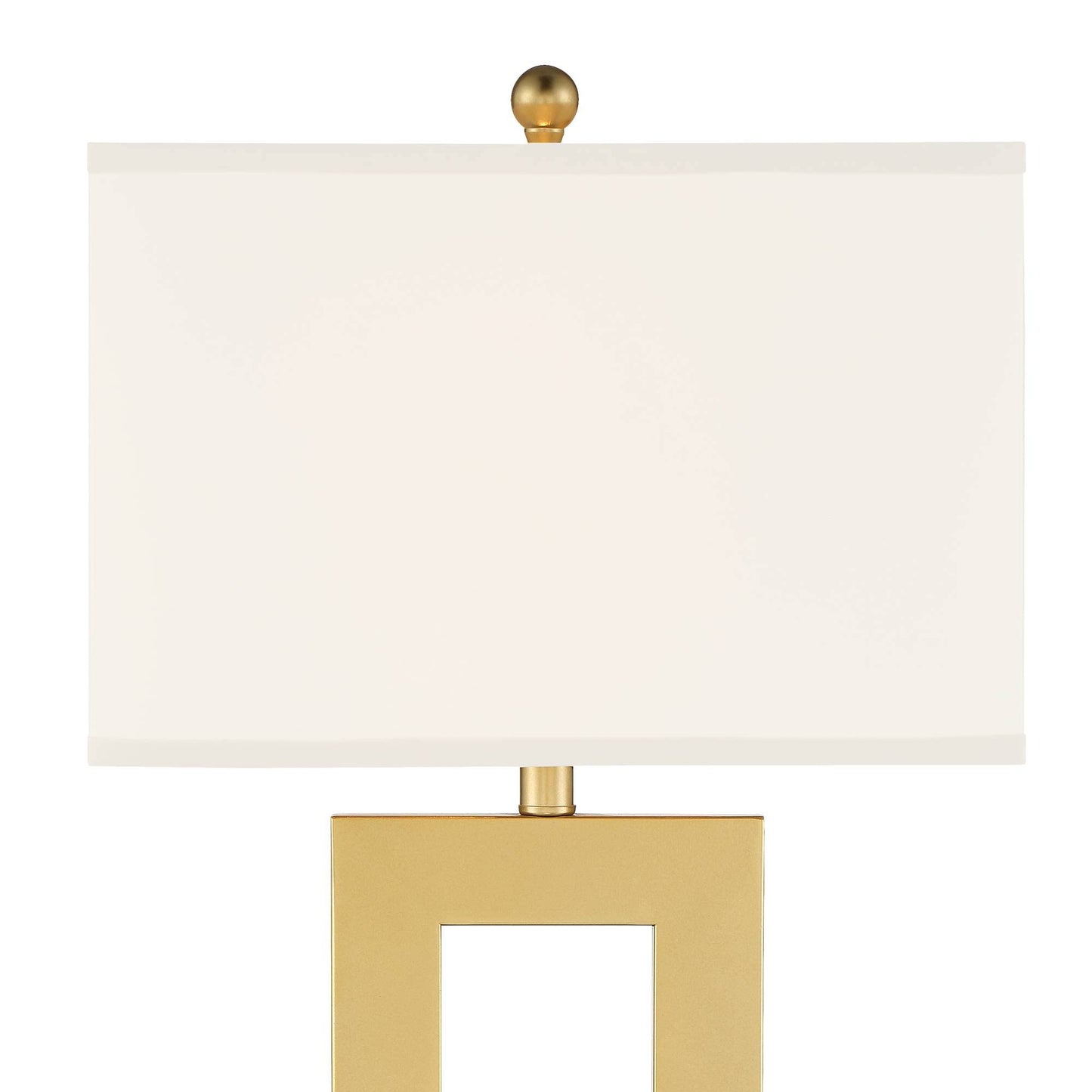 Gold Open Rectangle, Modern Luxe Glam, End Table Lamps Set of 2
