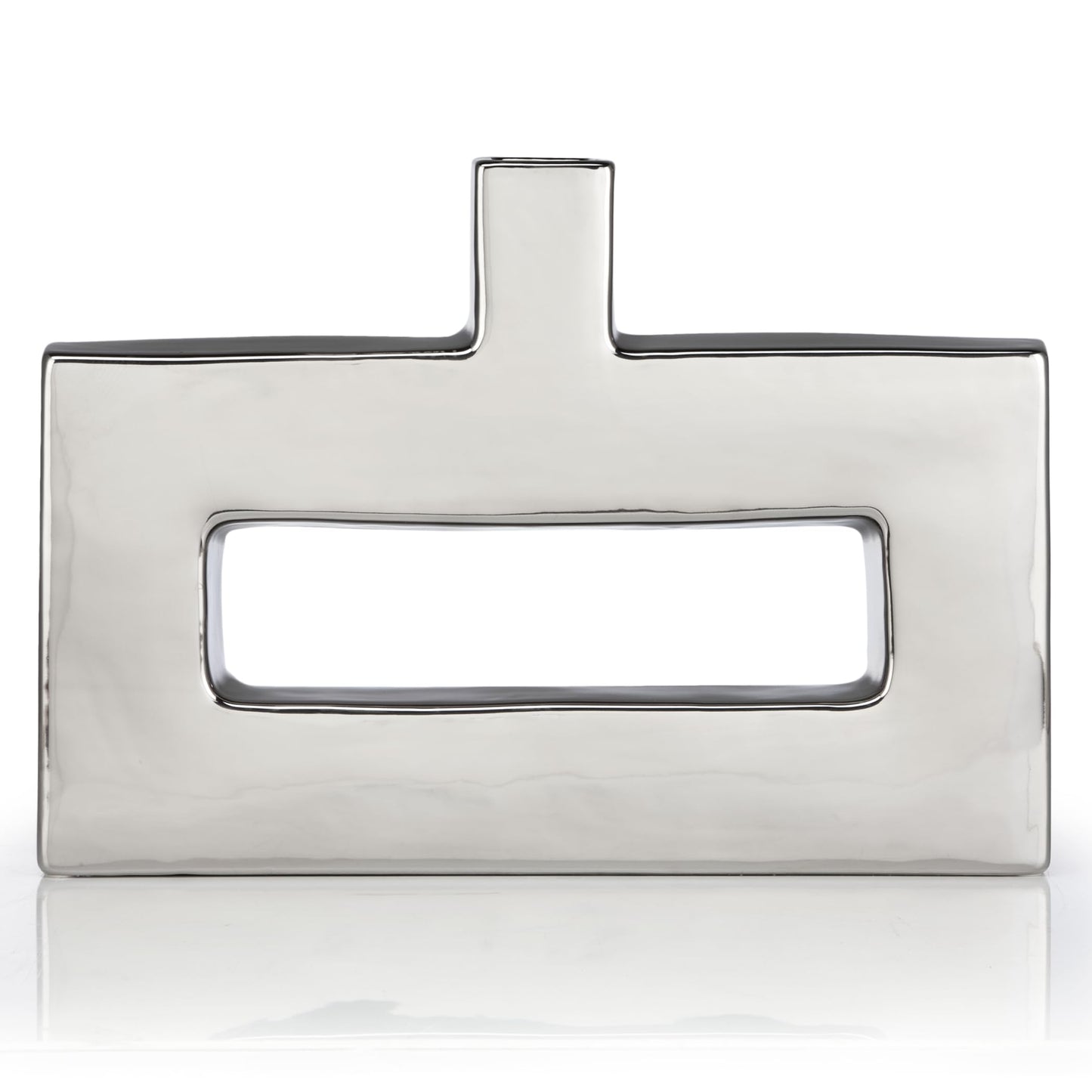 Silver Miami  Modern Ceramic Vases, Short
