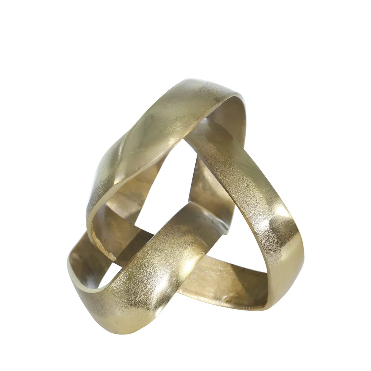Gold Loop Abstract Sculpture, Modern Accent Decor