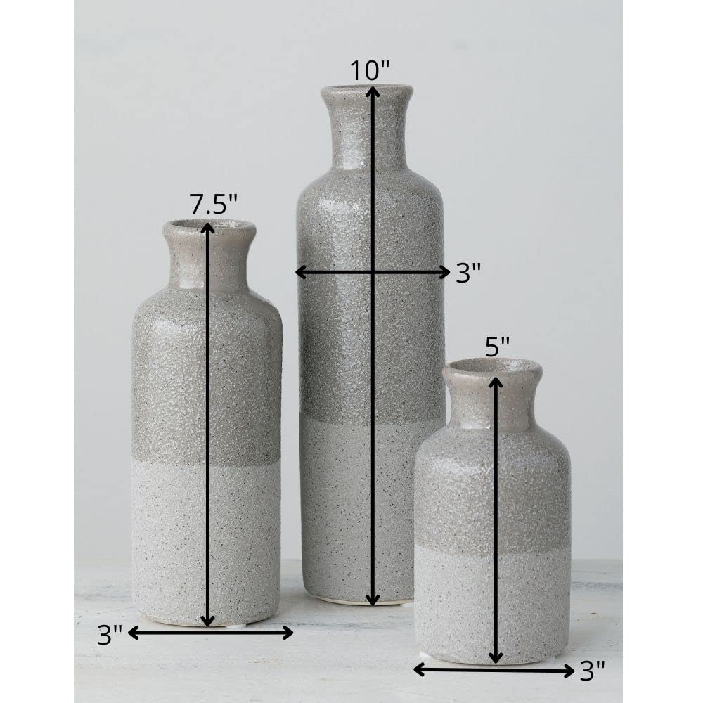 Grey Ceramic Decor Vase Set