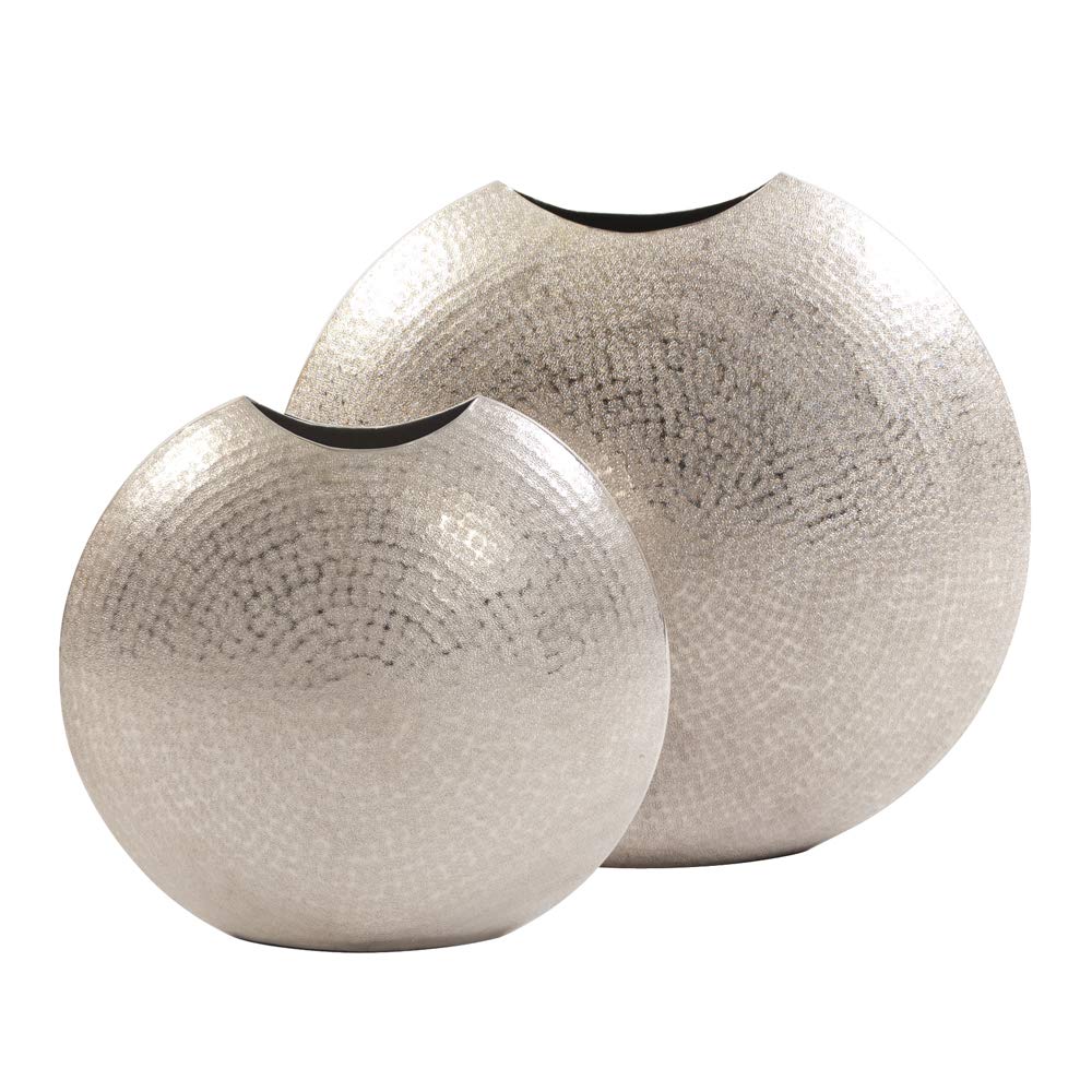 Frosted Round Decorative Aluminum Vase