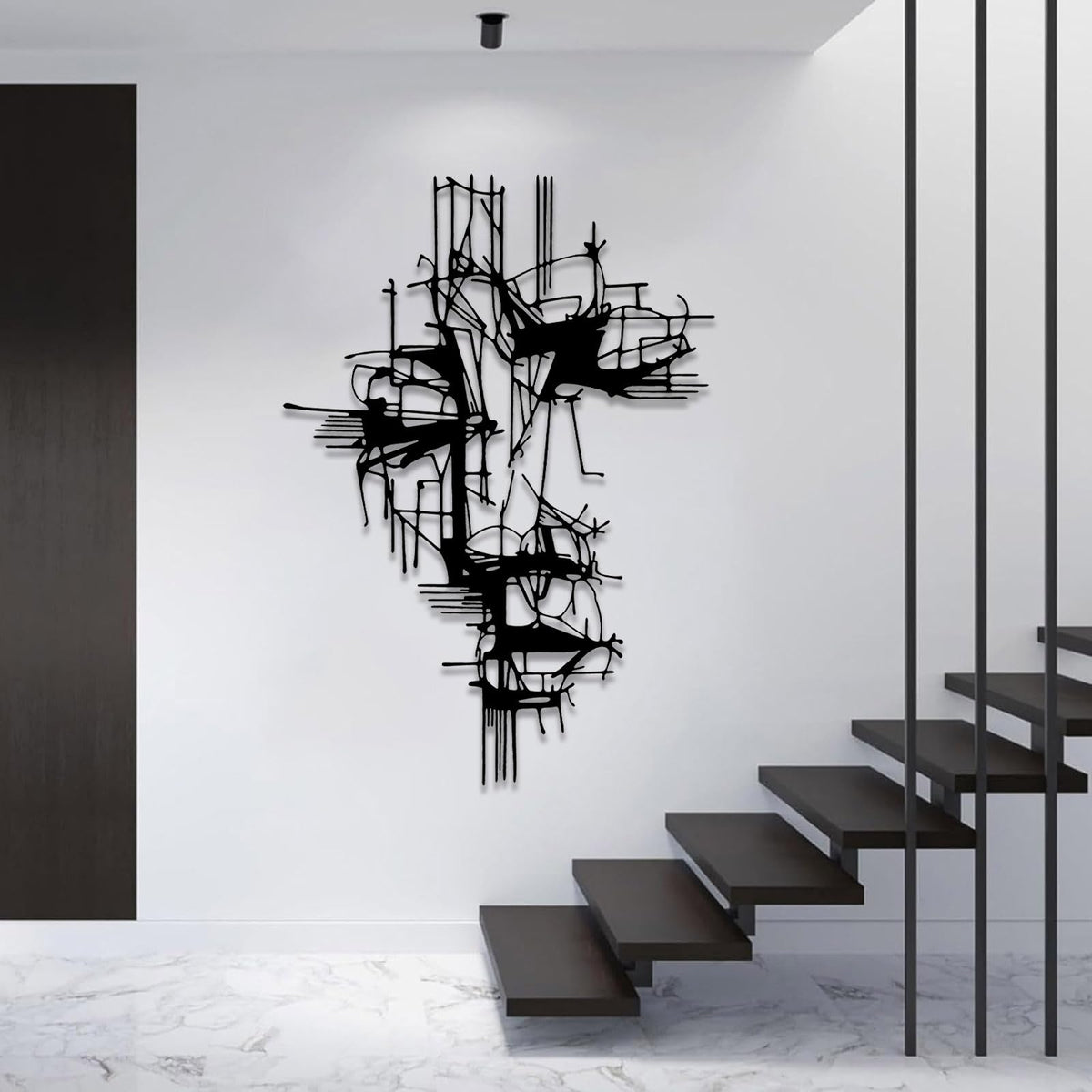 Gold Modern Luxury Wall Art, Metal Abstract Women Face