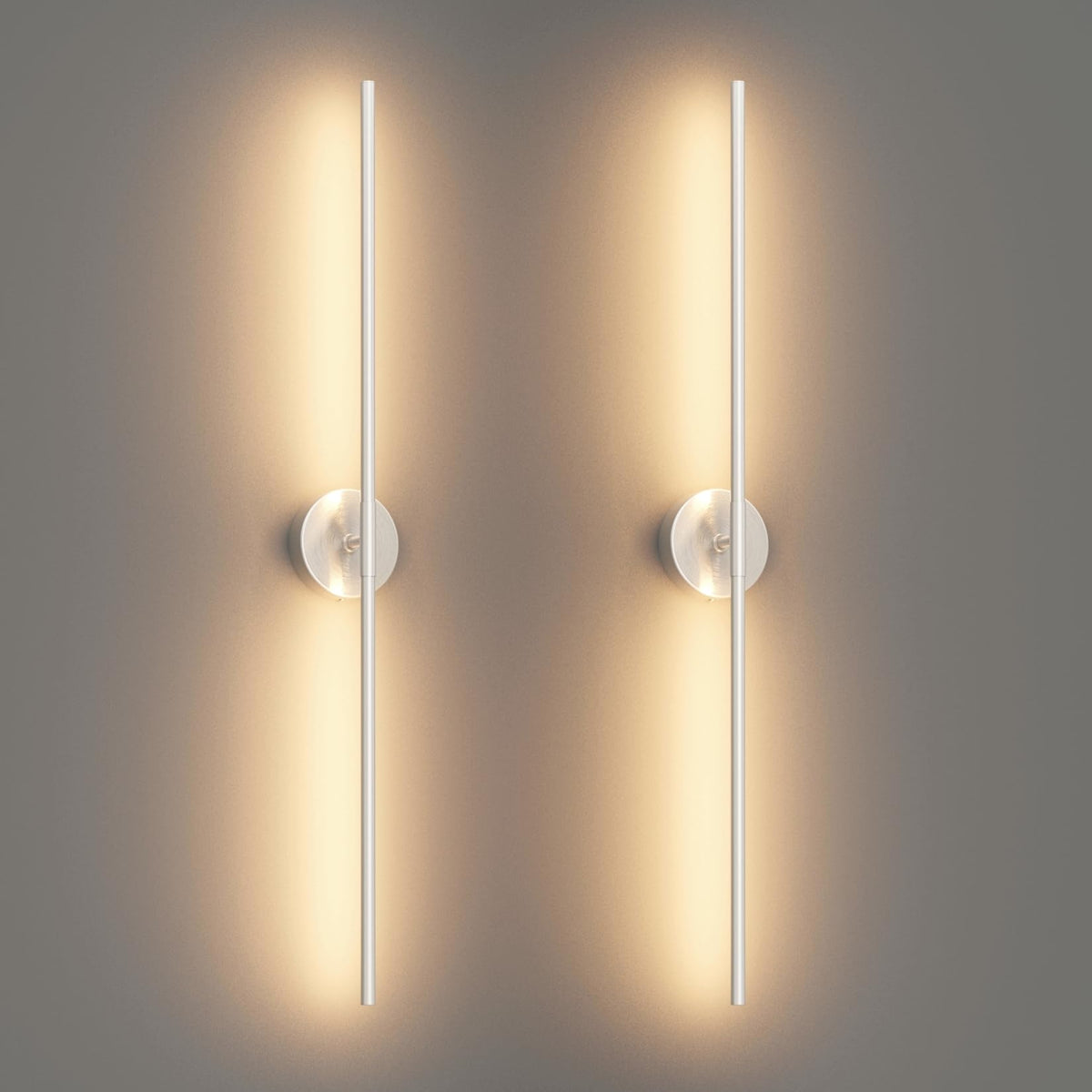Silver Sand Nickel Linear, 360° Rotate Modern LED Vanity Light Bar for Home