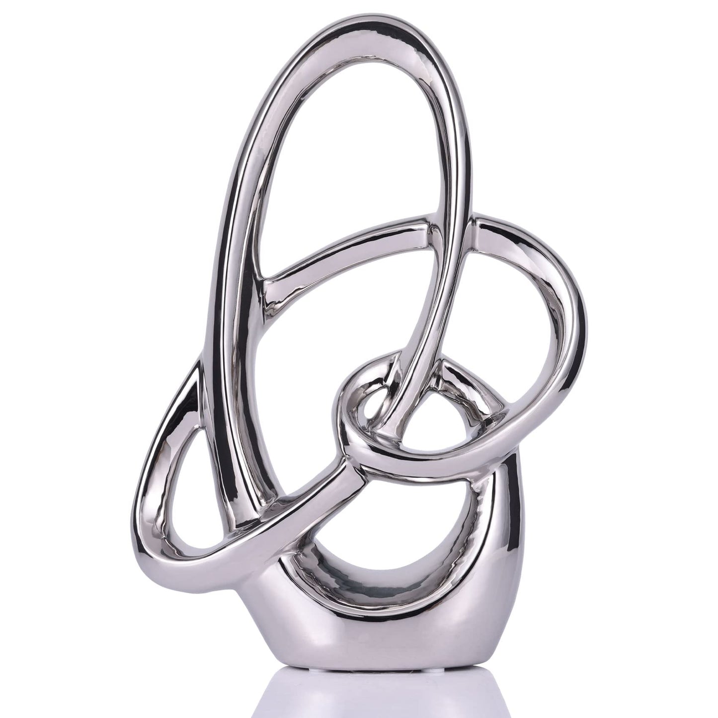 Modern Silver Sculpture Statue Home Decor