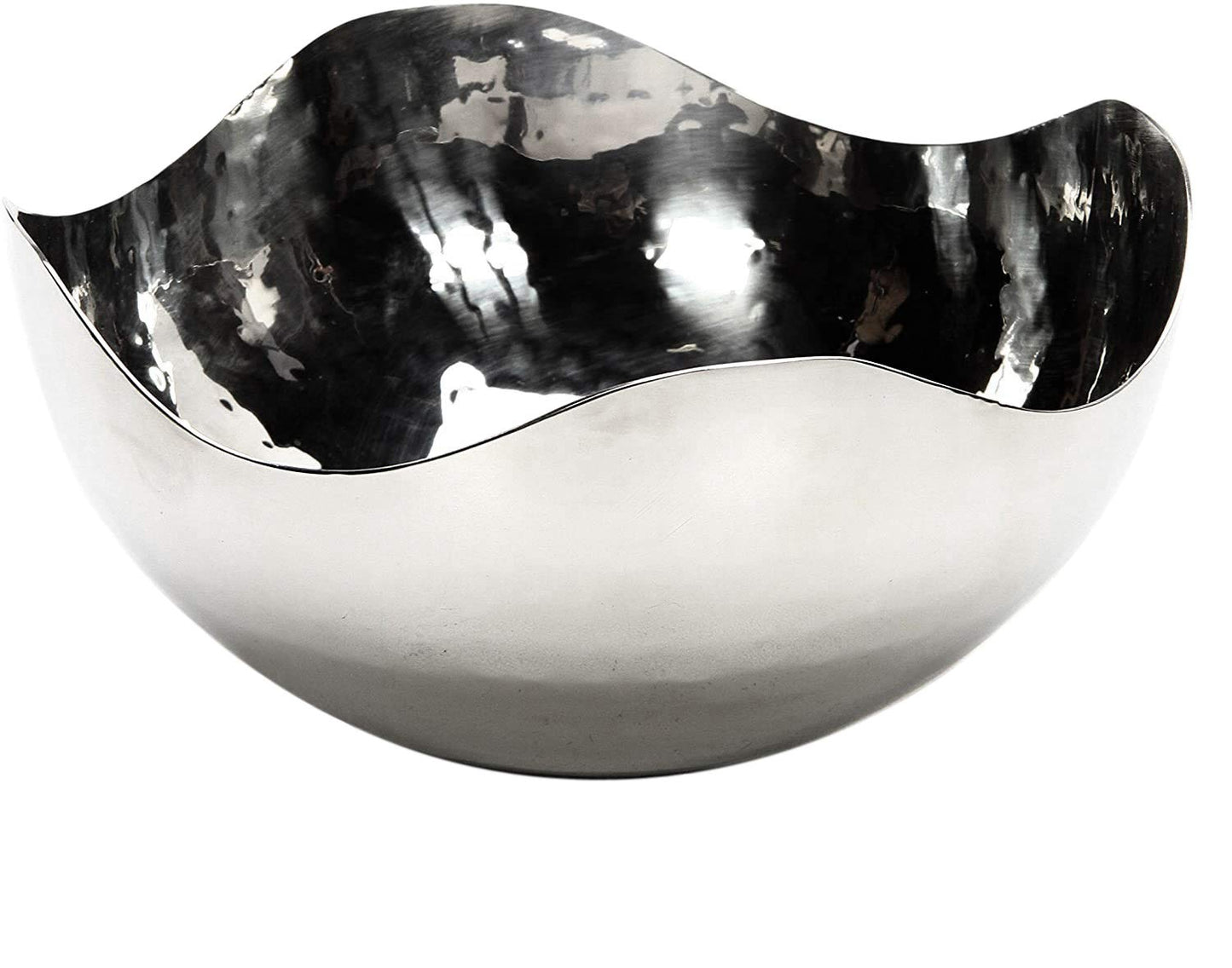 Silver Unique Round Steel Metal Bowl