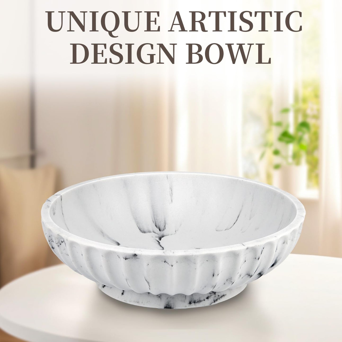 White Marble Modern Bowl for Home Decor