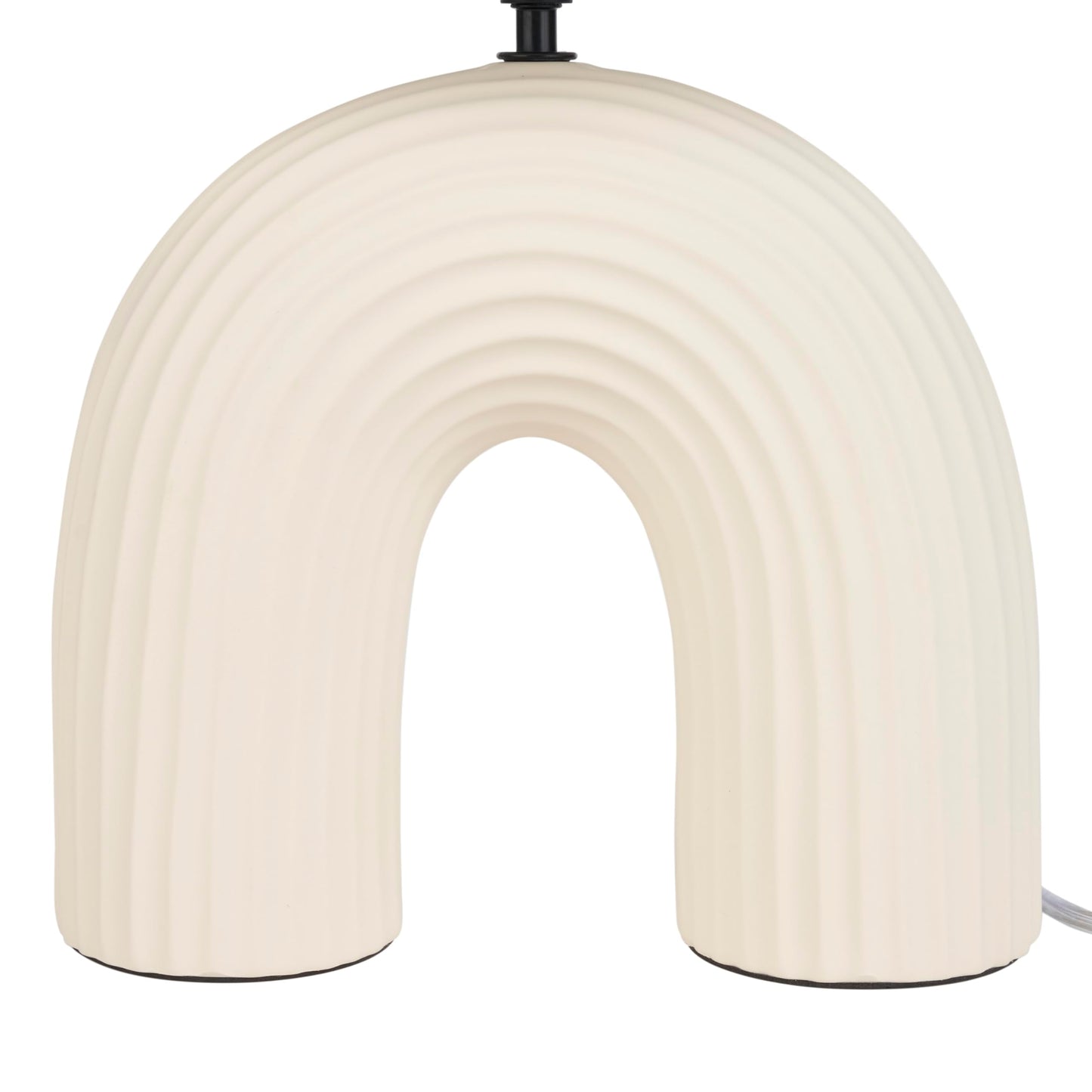 Off White Textured,  21" Arch Table Lamp