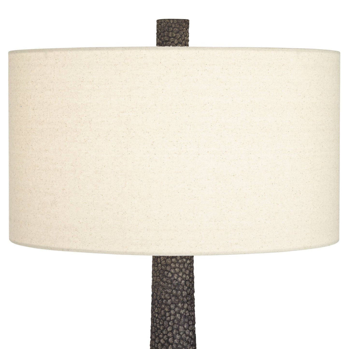 Black Modern Table Lamp, 27" Tall Black Pebbled Pattern