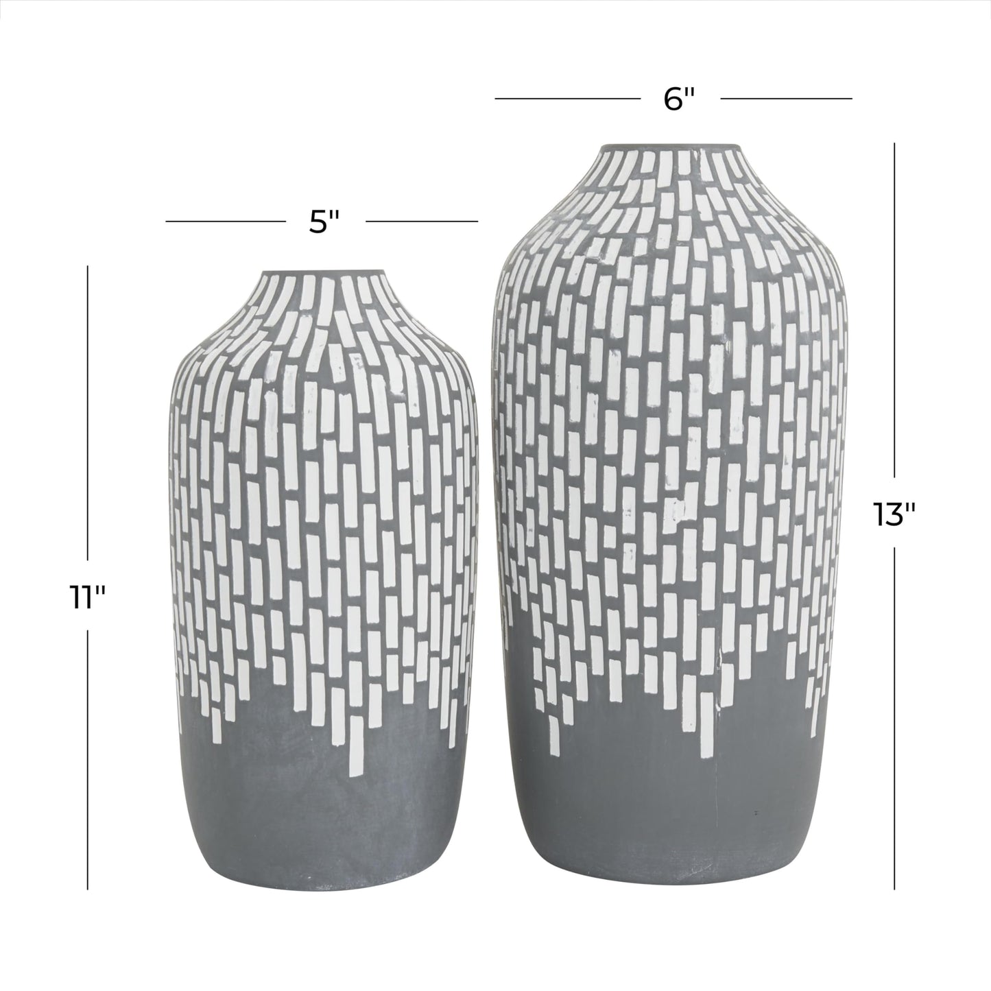 Gray Mosaic Centerpiece Vase Set