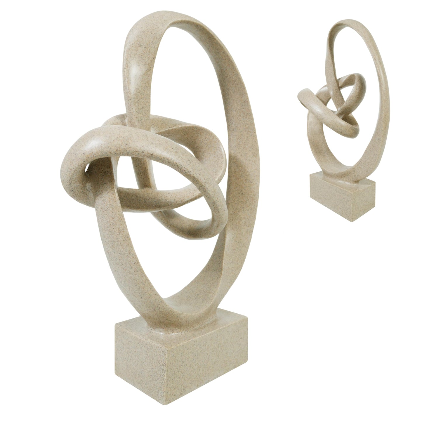 Beige Knot Abstract Sculpture Modern Décor