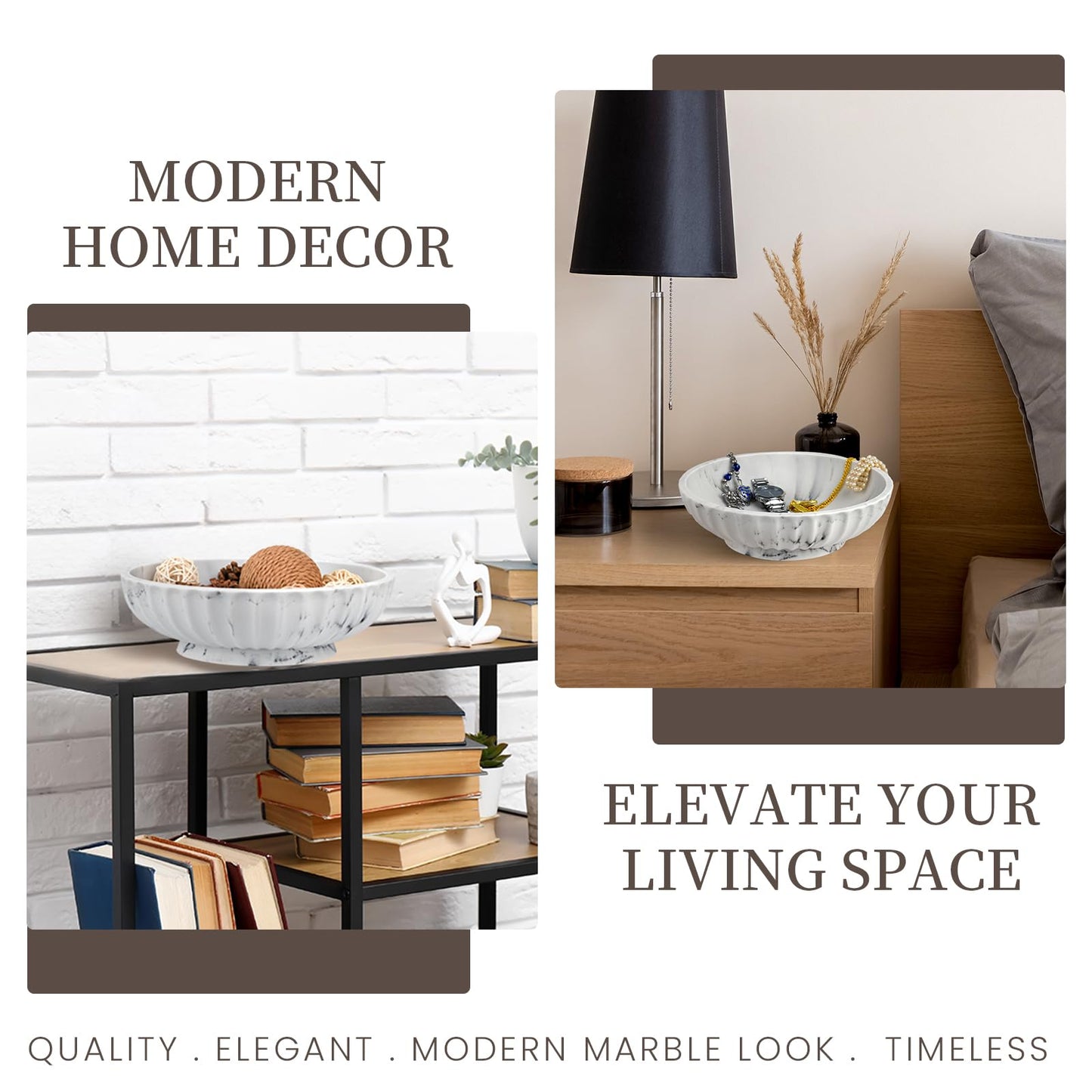 White Marble Modern Bowl for Home Decor