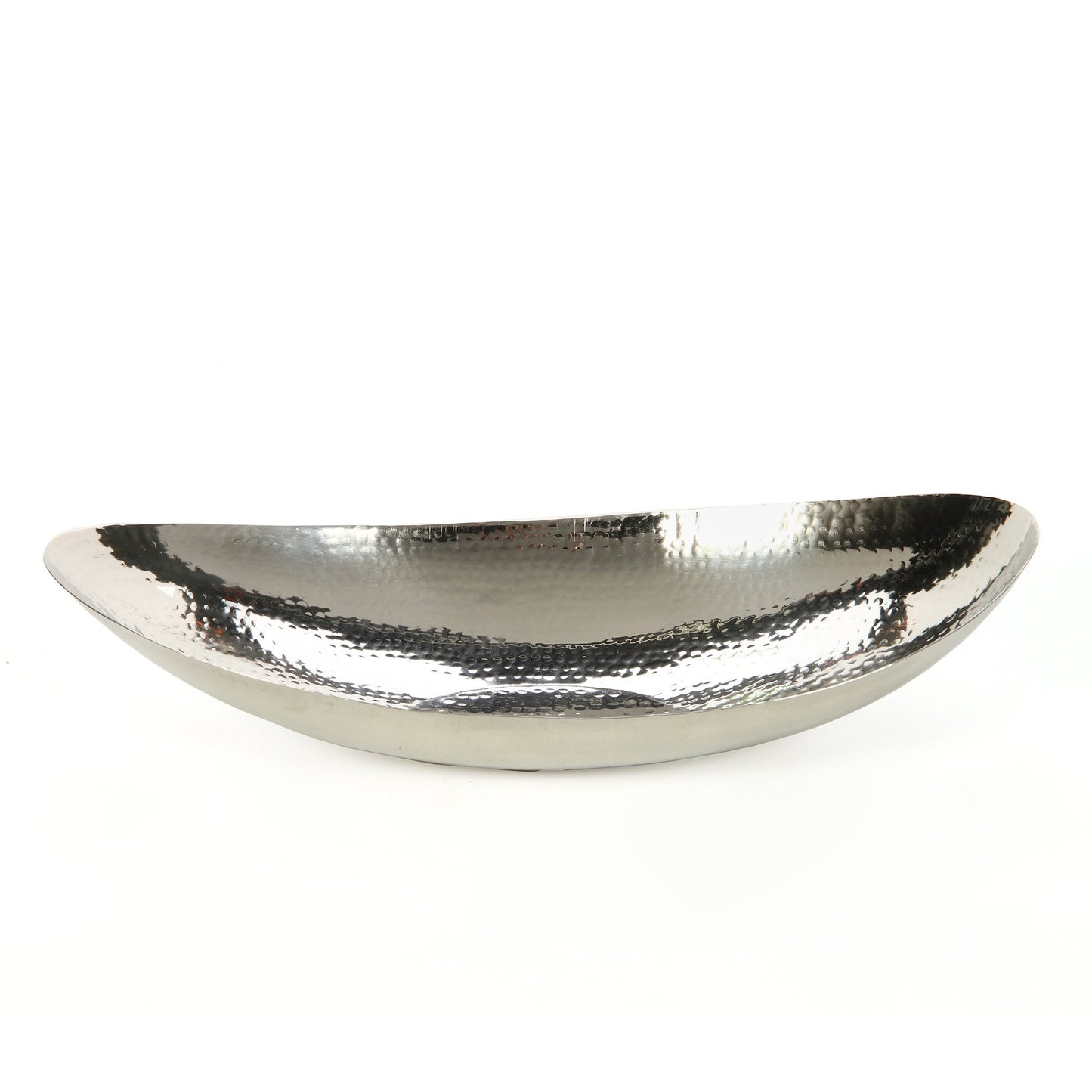 Hammered Stainless Steel Oval Bowl