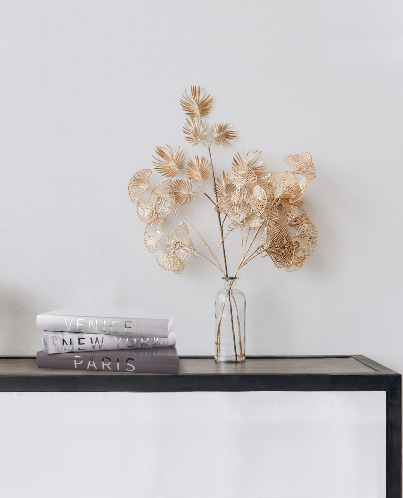 Silver Set of 3 Decorative Books for Home Decor, Fashion Themed