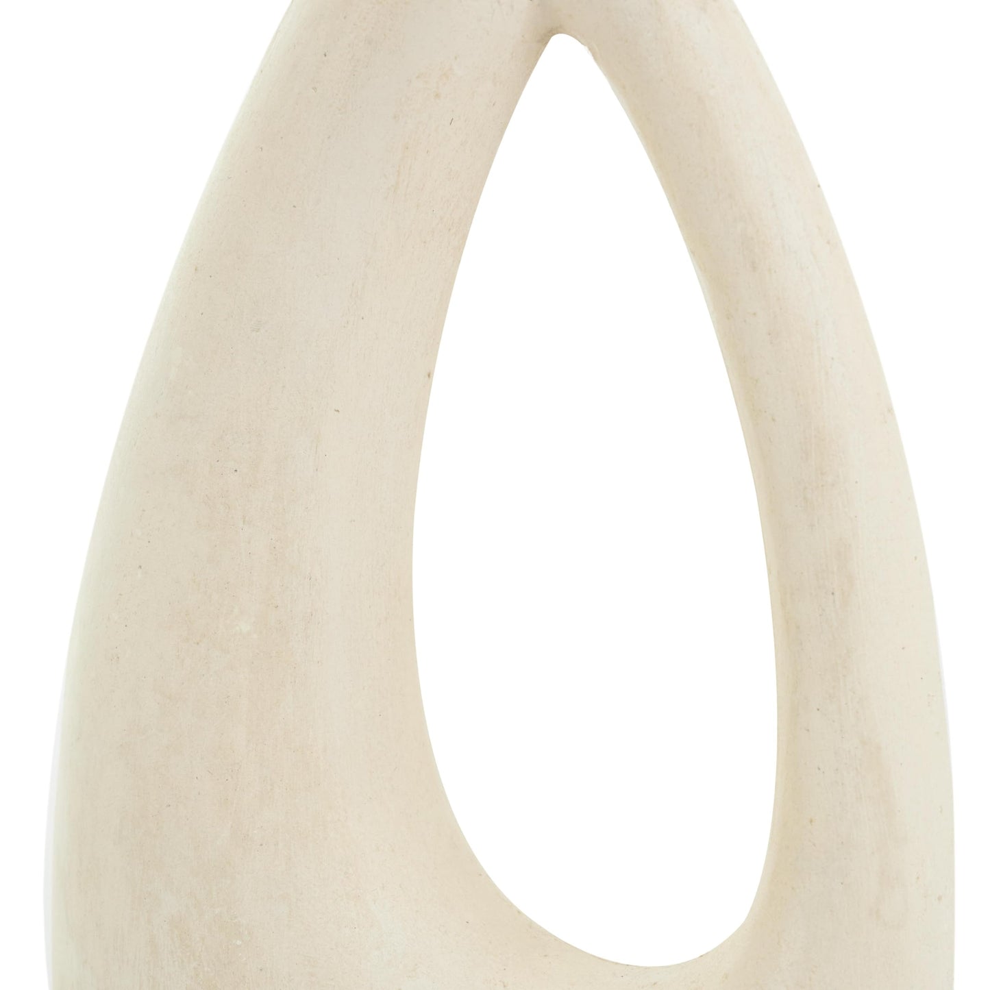 Beige Decorative Vase, Abstract Curved Centerpiece