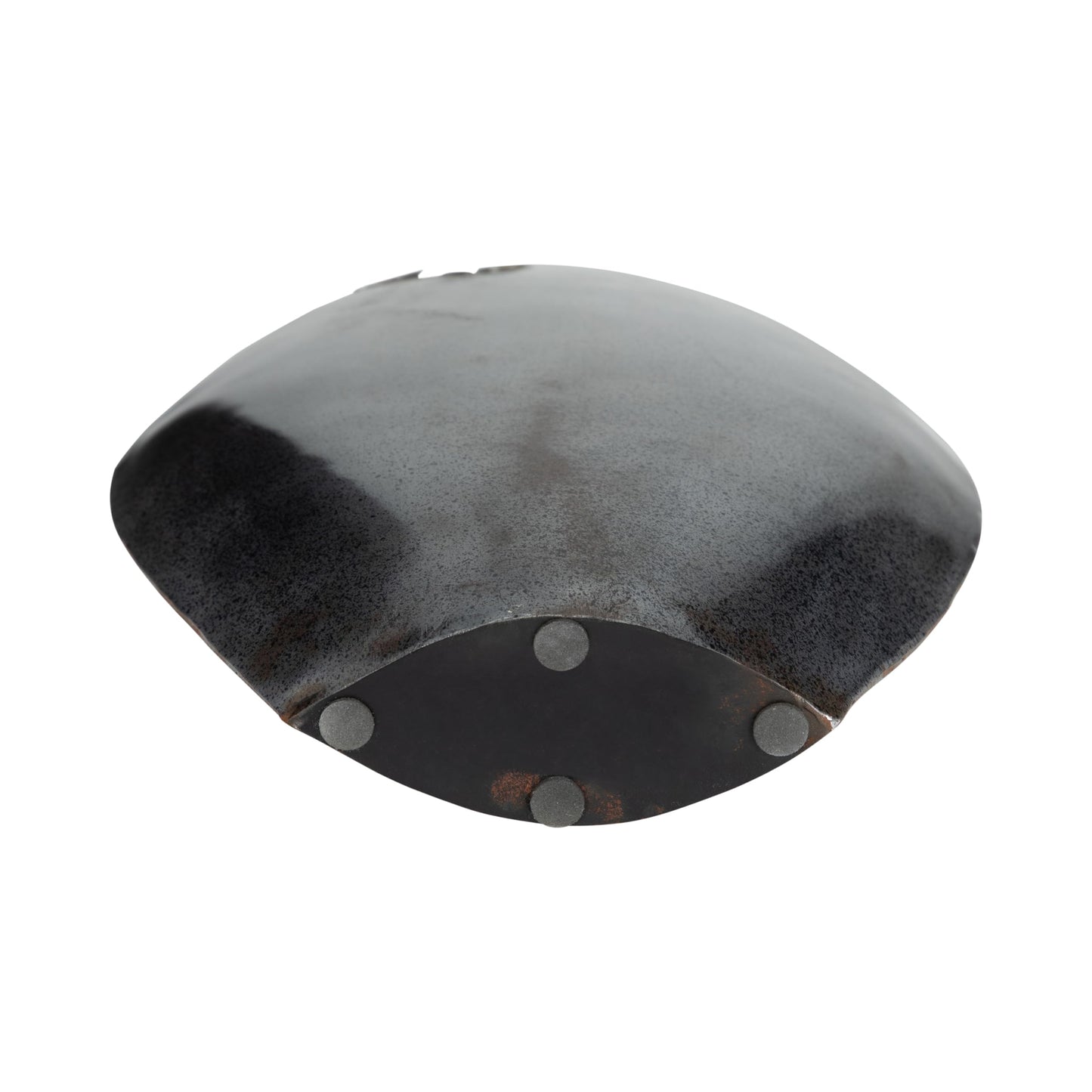 Black Metal Chipped Vase, Unique Accent Decor