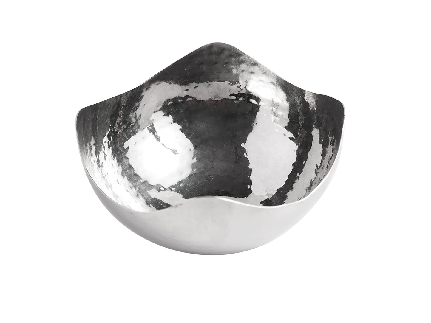 Silver Unique Round Steel Metal Bowl