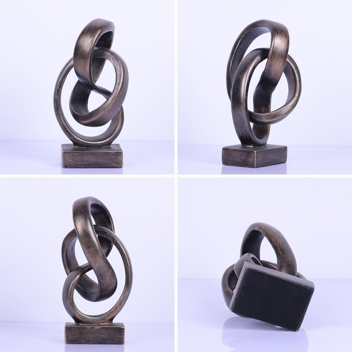 Bronze Rope Knot Statue Décor