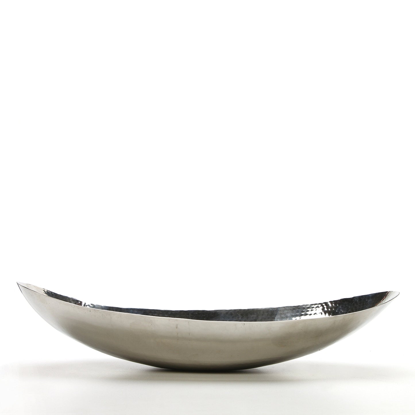 Hammered Stainless Steel Oval Bowl