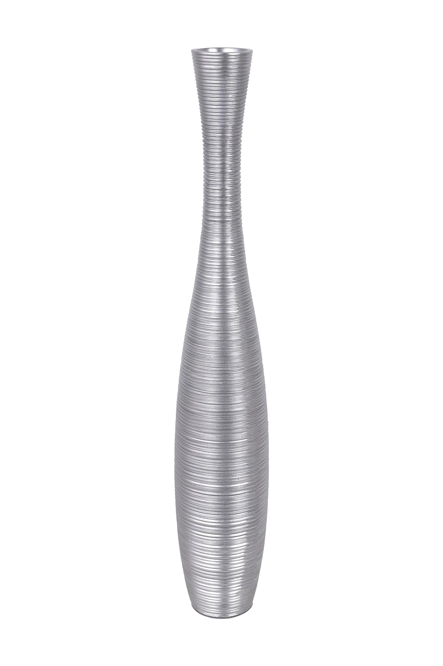 Silver Tall Floor Vase