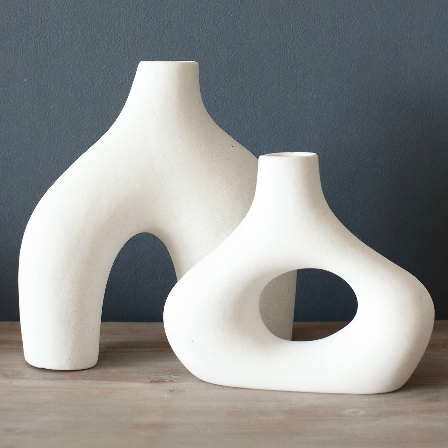 White Ceramic Hollow Vase