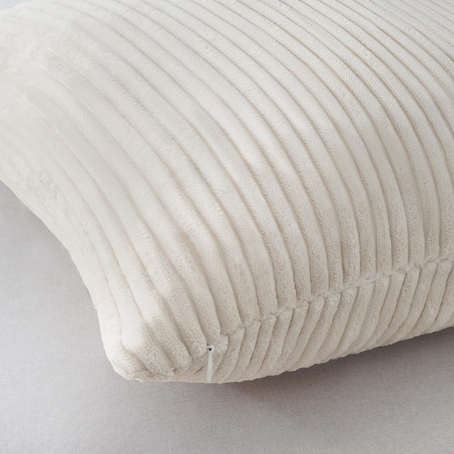 Black and White Throw Pillow Covers, Set of 4, Soft Corduroy