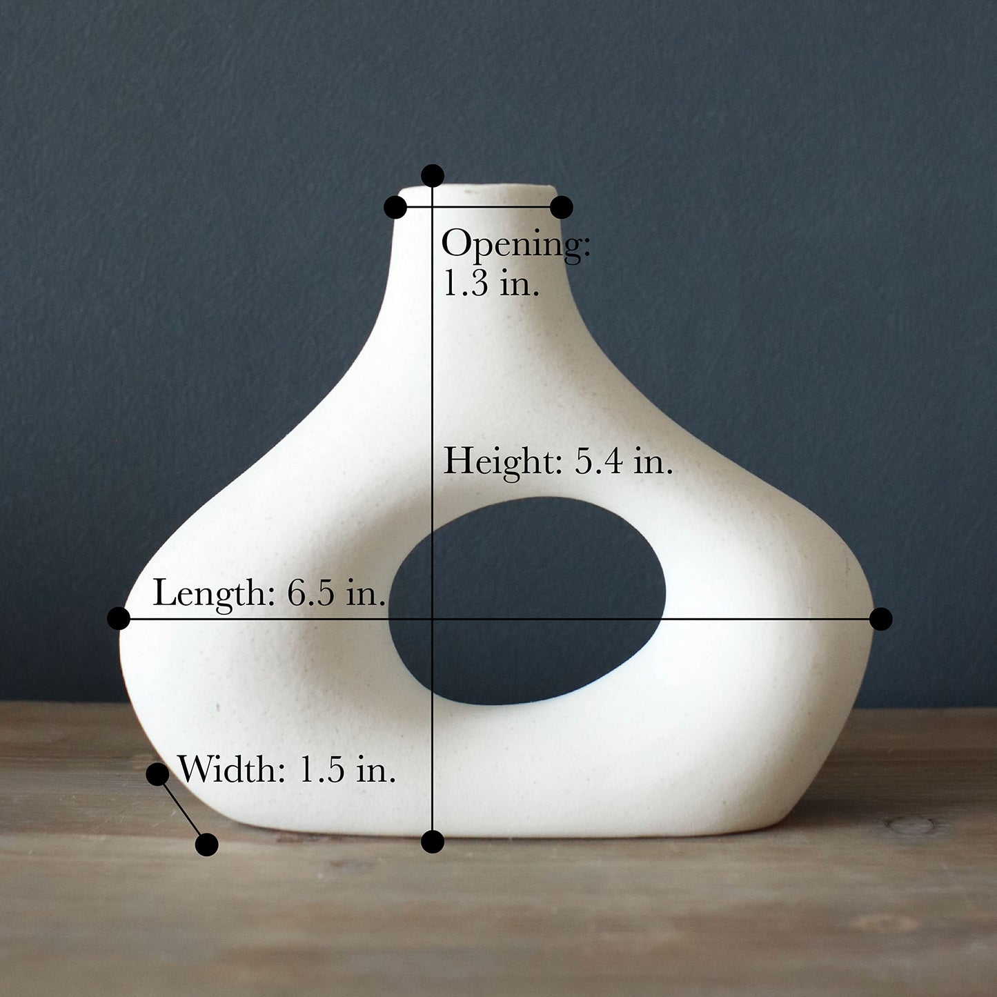 White Ceramic Hollow Vase