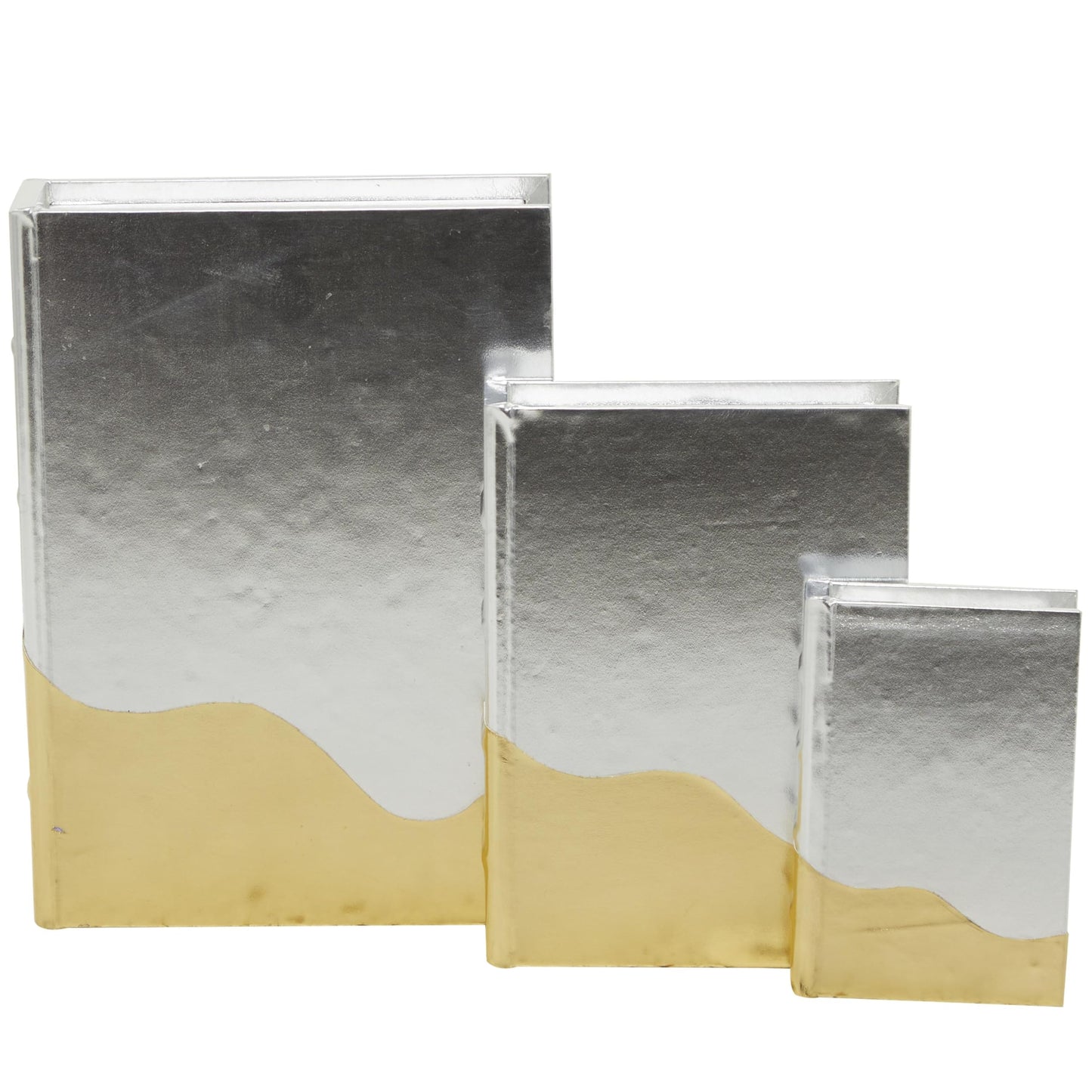 Silver - Gold Faux Leather, Decor Storage Box Set
