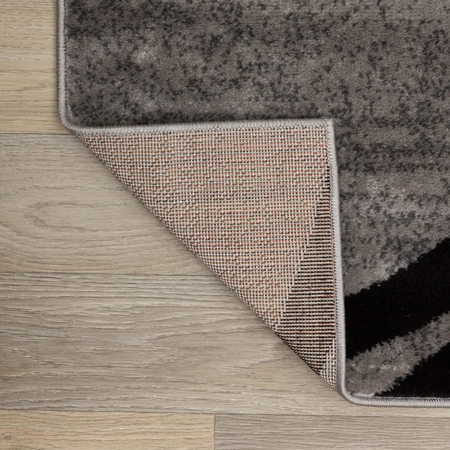Grey Area Rug, Plush Modern Circles Abstract Design 7' 10" x 10'2"