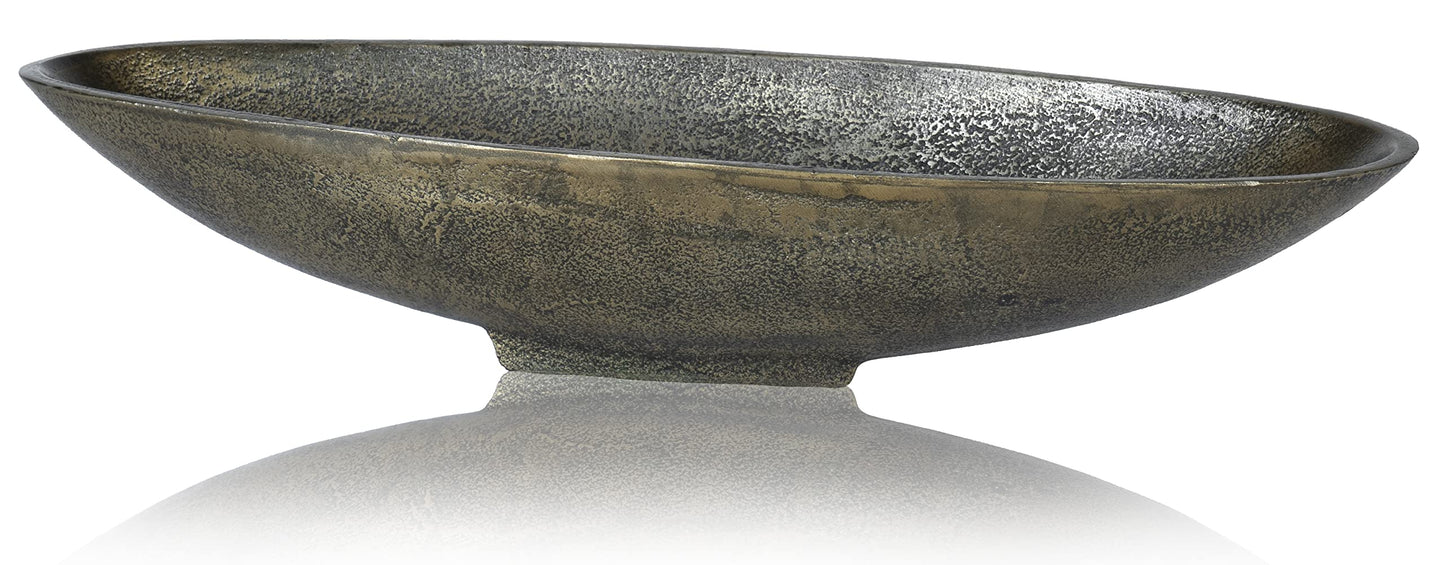 Long Bowl Centerpiece Silver Bronze