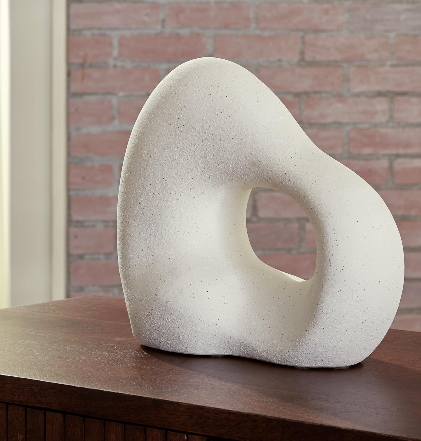 Off-white Ceramic Abstract Sculpture