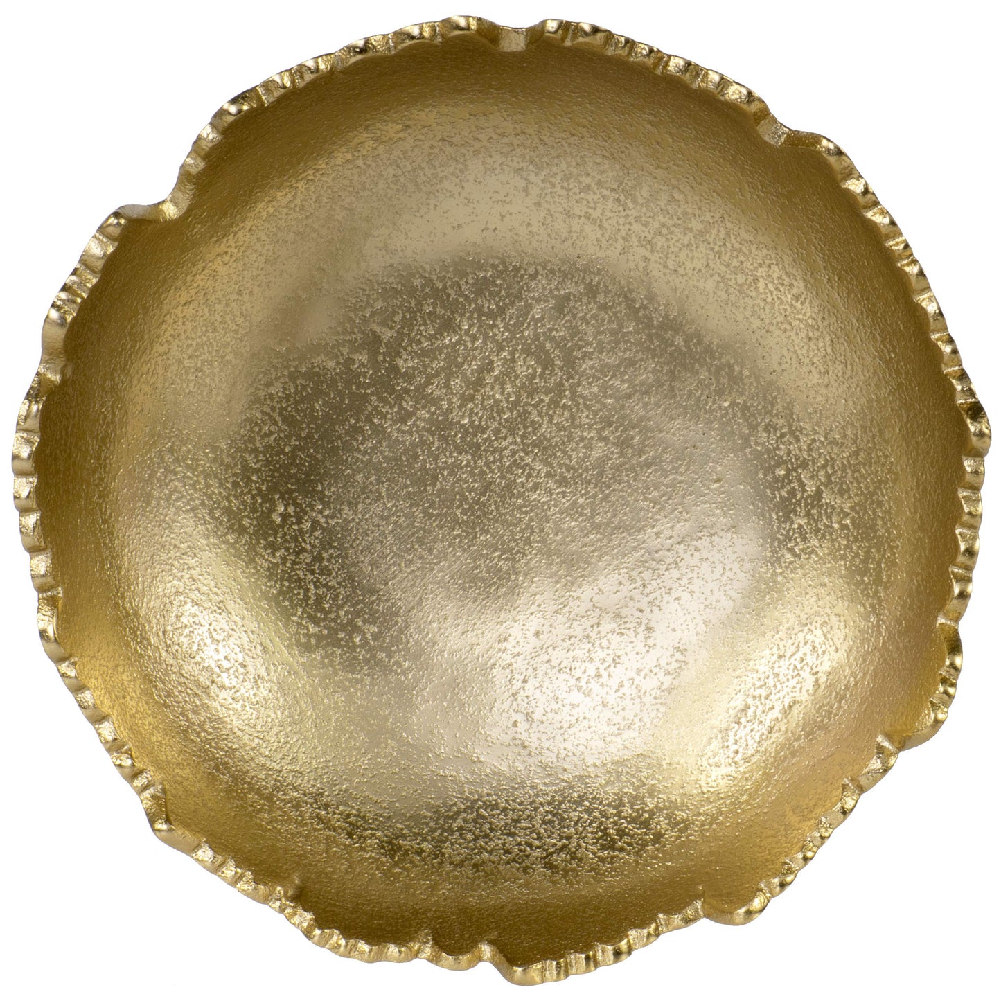Gold Asymmetrical Sculpted Edges Decor Bowl